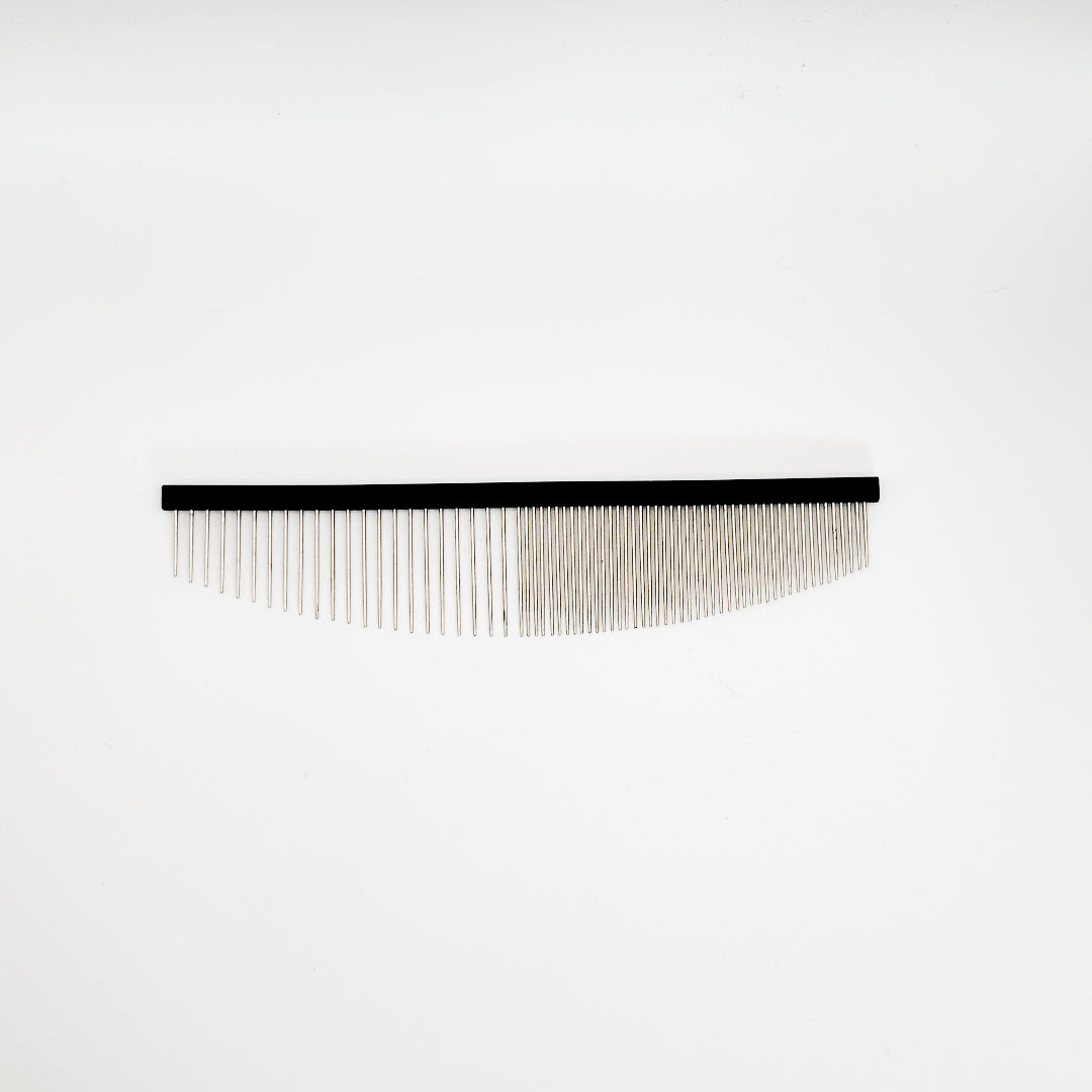 NorrGroom 6.5 inch dual-sided dog comb with coarse and fine stainless-steel teeth for grooming