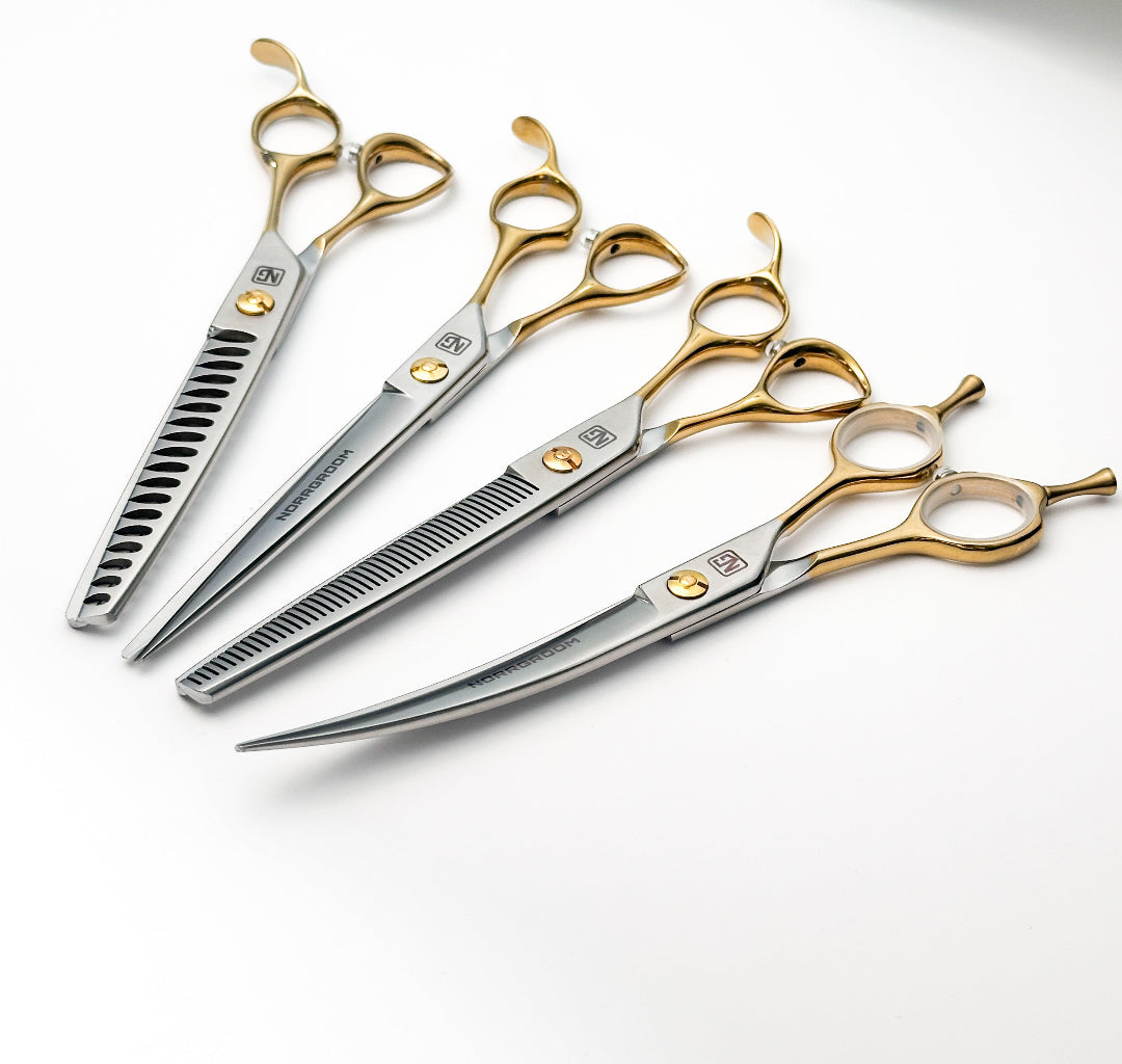 NorrGroom 7.5 Gold Grooming Shear Set