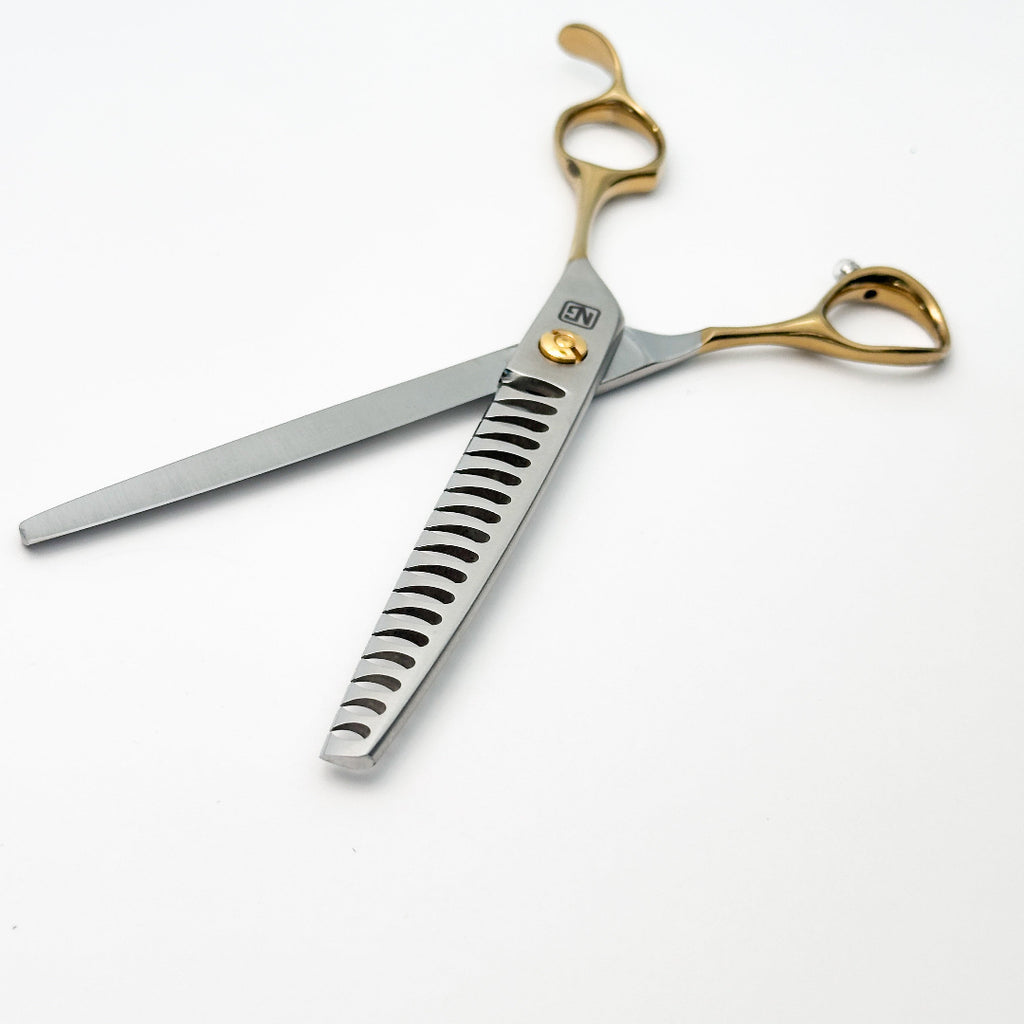 NorrGroom 7.5 Chunky Blender Shear  open shear blade for the dog grooming chunky blender shear
