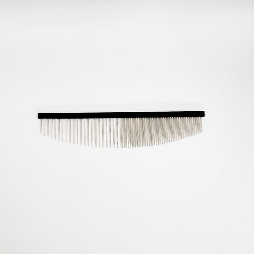 NorrGroom 6.5 inch dual-sided dog comb with coarse and fine stainless-steel teeth for grooming