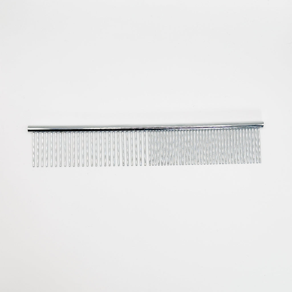 NorrGroom 7.5 inch fine and coarse dual-sided dog comb for daily grooming

