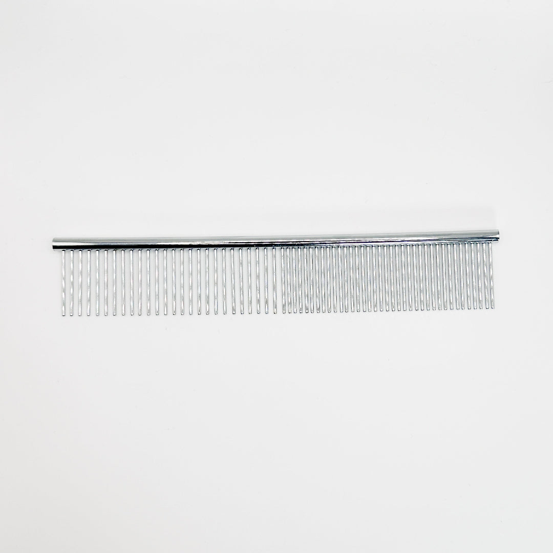 NorrGroom 7.5 inch fine and coarse dual-sided dog comb for daily grooming

