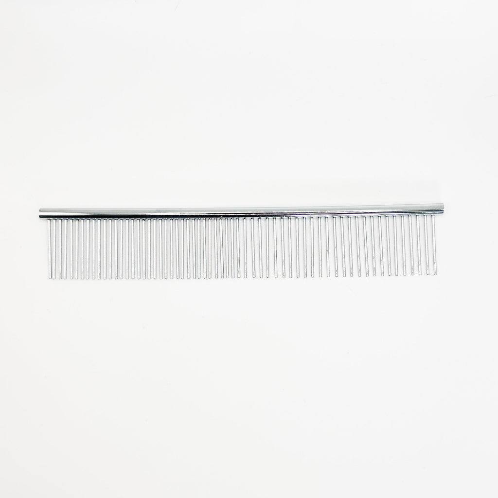 NorrGroom 7.5 inch small dog grooming comb with fine and coarse stainless-steel teeth

